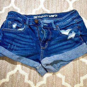 Bethany Mota High Rise Shorty Jean Shorts Aero